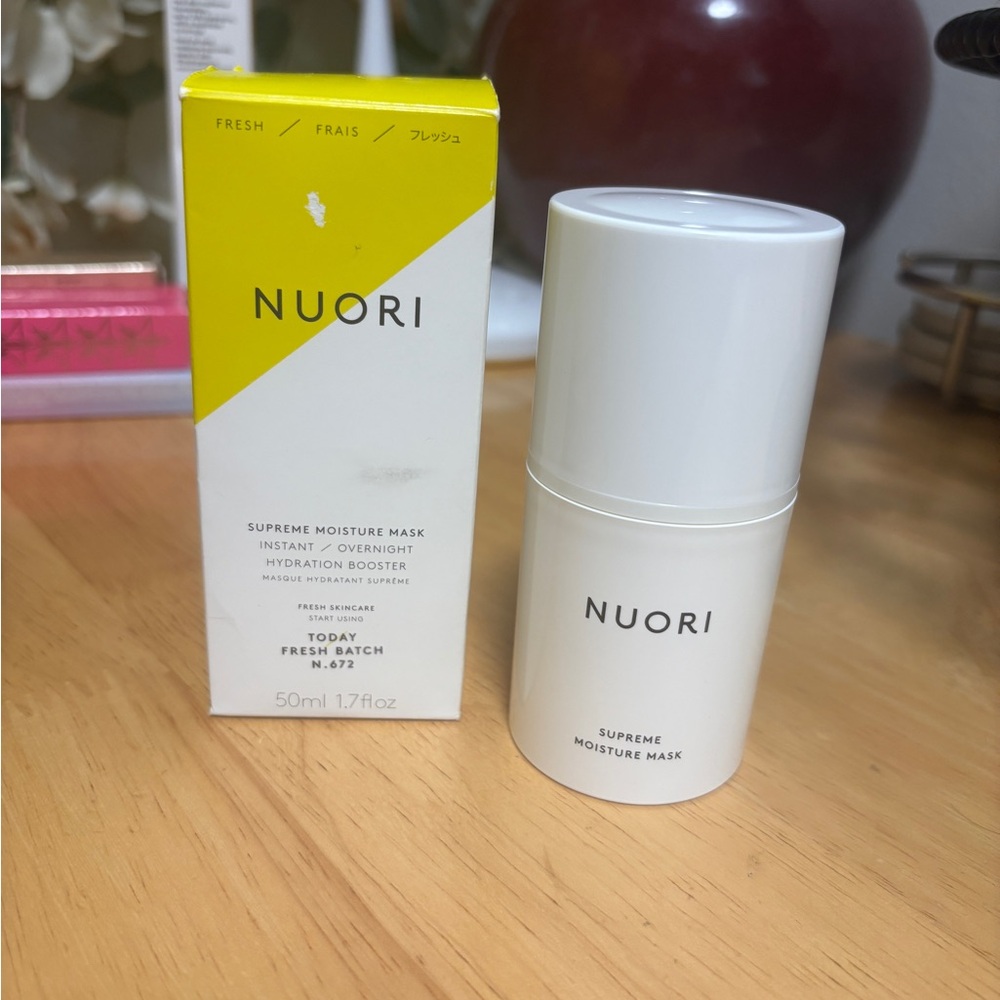 NUORI Supreme Moisture Mask Instant Overnight Hydration Full Sz 1.7oz MSRP $85!